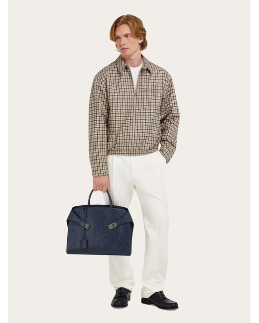 Ferragamo Blue Hug Briefcase for men