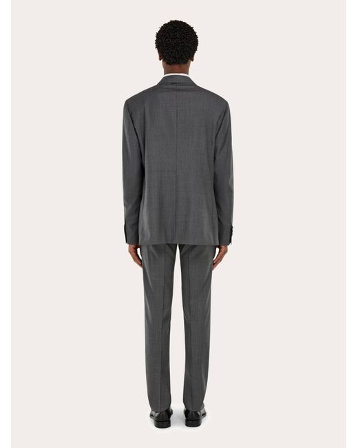 Ferragamo Blue Check Suit In Wool for men