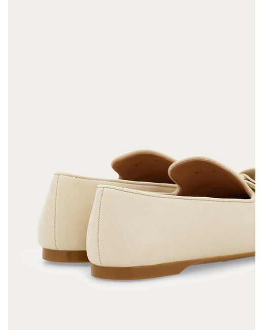 Ferragamo Natural Vara Bow Loafer