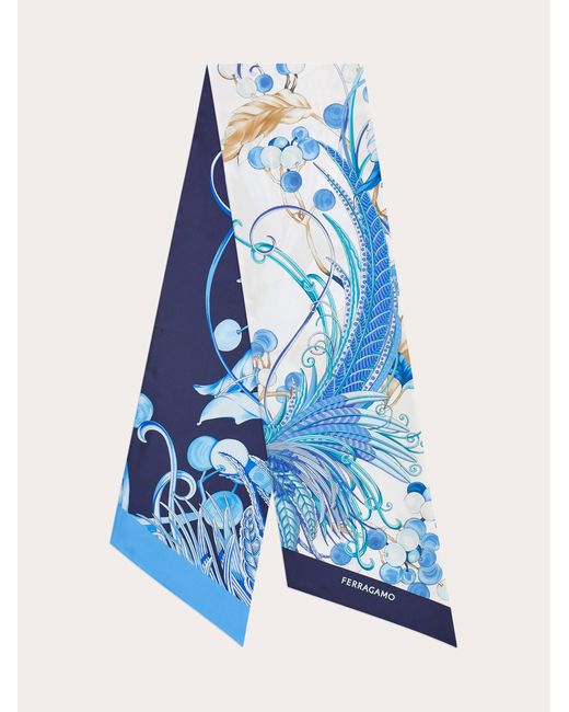 Ferragamo Blue Animals Print Bandeau