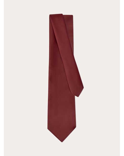Ferragamo Red Nappa Leather Tie for men