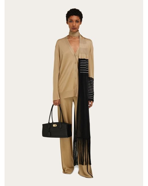 Ferragamo Black New Studio Soft Bag East West (M)