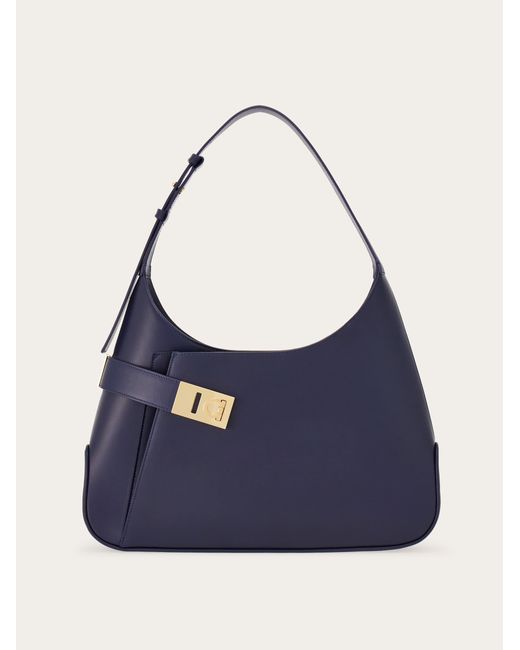 Ferragamo Blue Hobo Shoulder Bag (l)