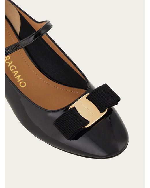 Ferragamo White Vara Bow Mary Jane