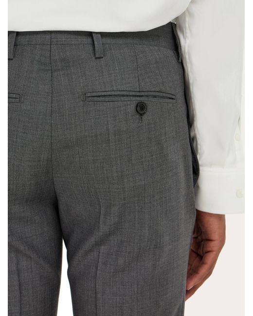 Ferragamo Blue Check Suit In Wool for men