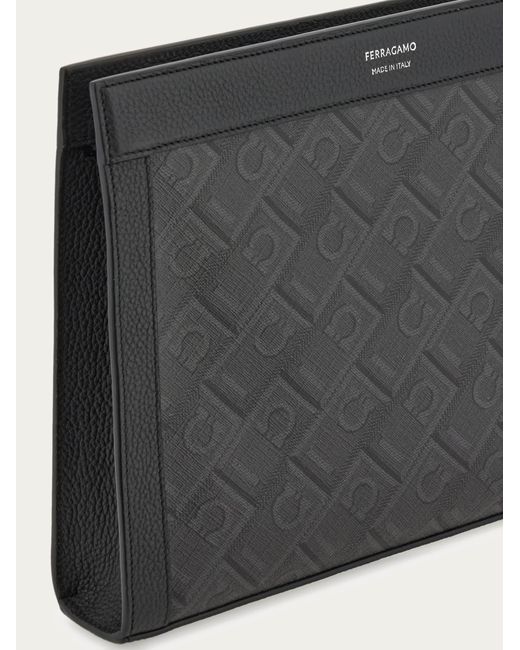 Ferragamo Herren -Monogram Pouch in Black für Herren