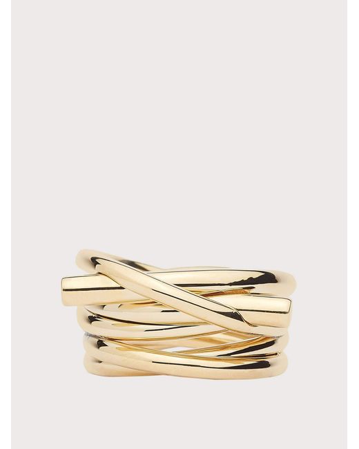 Ferragamo Natural Damen Gancini Ring – Größe 52
