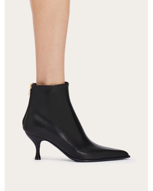 Ferragamo Black Pointed Ankle Boot
