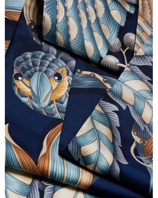 Ferragamo Blue Parrots Print Bandeau