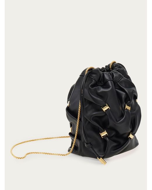 Donna Mini Secchiello Con Mini Varini di Ferragamo in Black