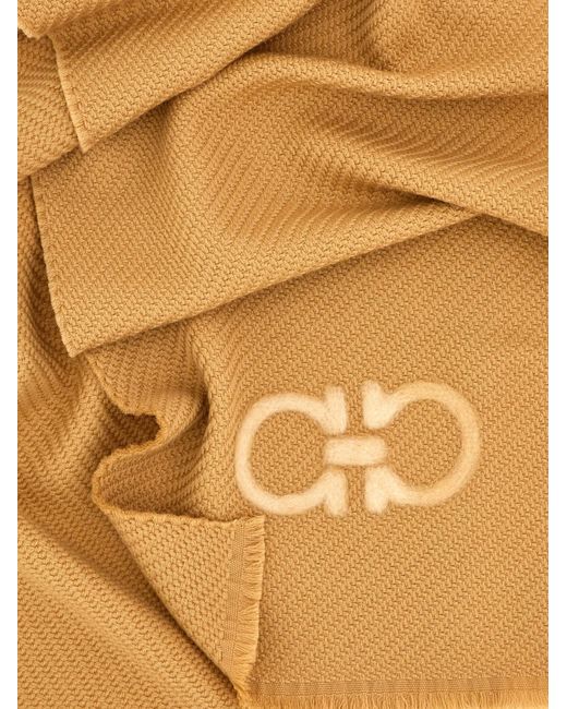 Ferragamo Natural Jacquard Scarf