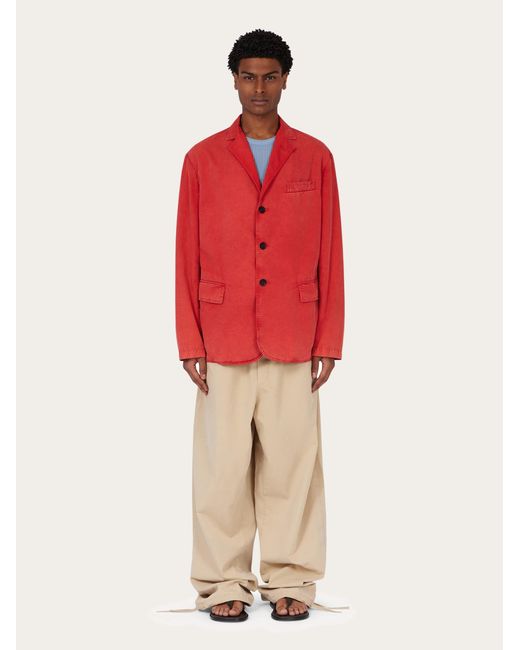 Ferragamo Red Single Breasted Jacket for men