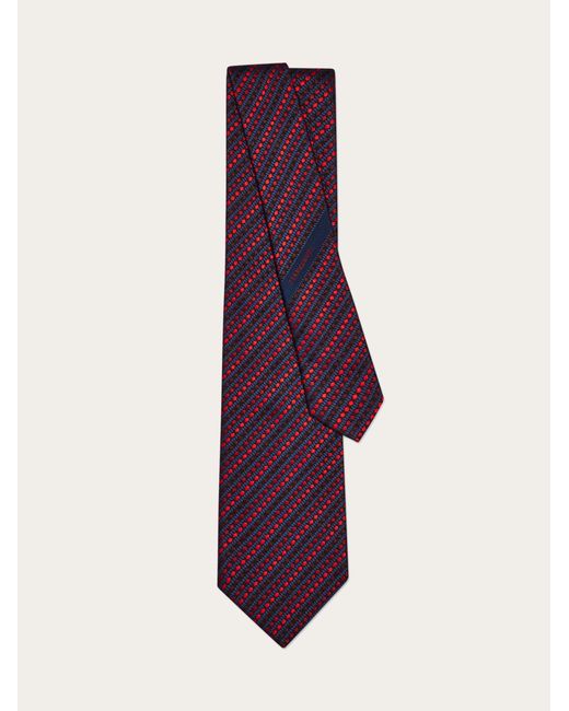 Ferragamo Purple Dots Jacquard Tie for men