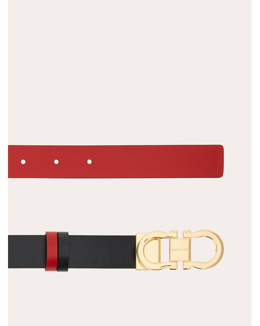 Ferragamo White Reversible And Adjustable Gancini Belt