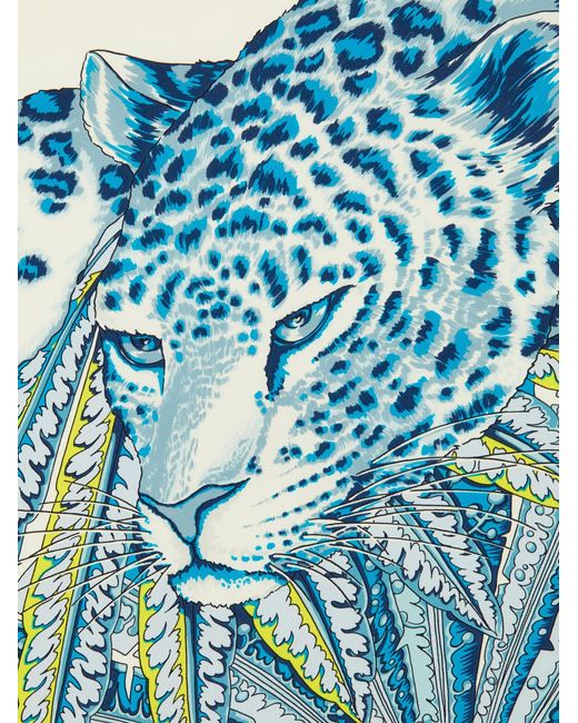 Foulard in seta stampa Animalier di Ferragamo in Blue