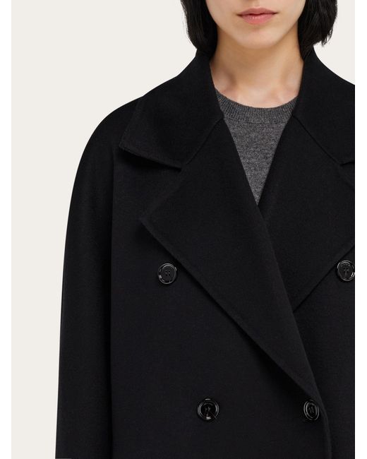 Ferragamo Black Double Cashmere Jacket