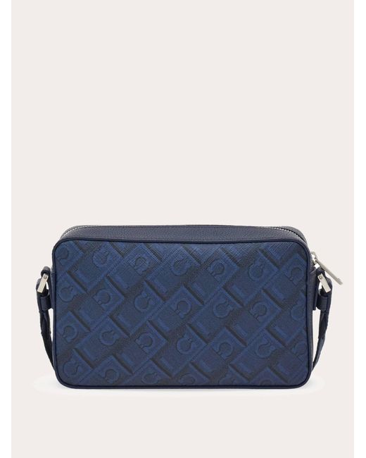 Ferragamo Blue Monogram Crossbody Bag for men