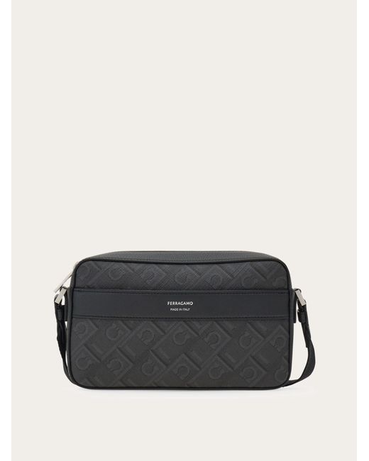Ferragamo Black Monogram Crossbody Bag for men