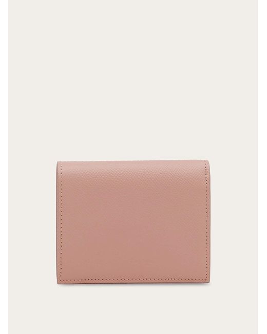Ferragamo Pink Gancini Compact Wallet