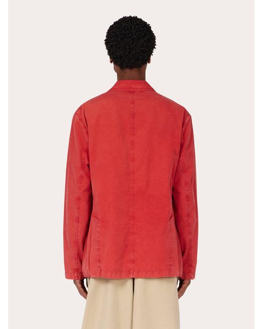 Ferragamo Red Single Breasted Jacket for men