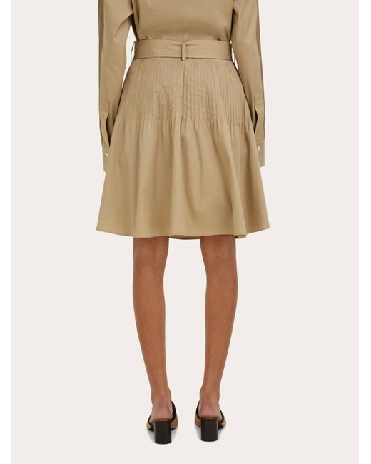 Ferragamo Natural Skirt With Micro Detail