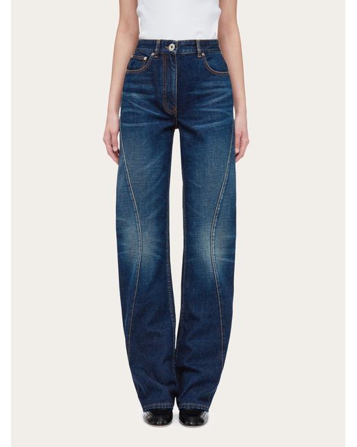 Ferragamo Blue Damen 5-Pocket-Jeans