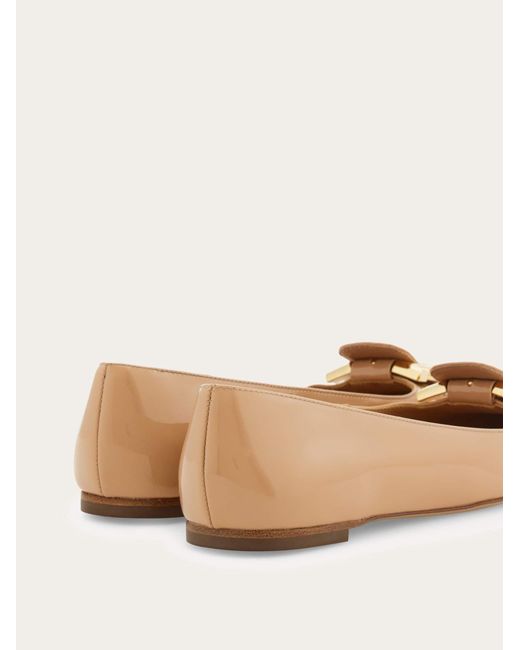Ferragamo Natural Gancini Ballet Flat .5