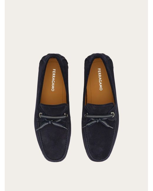 Ferragamo Blue Laced Driver for men