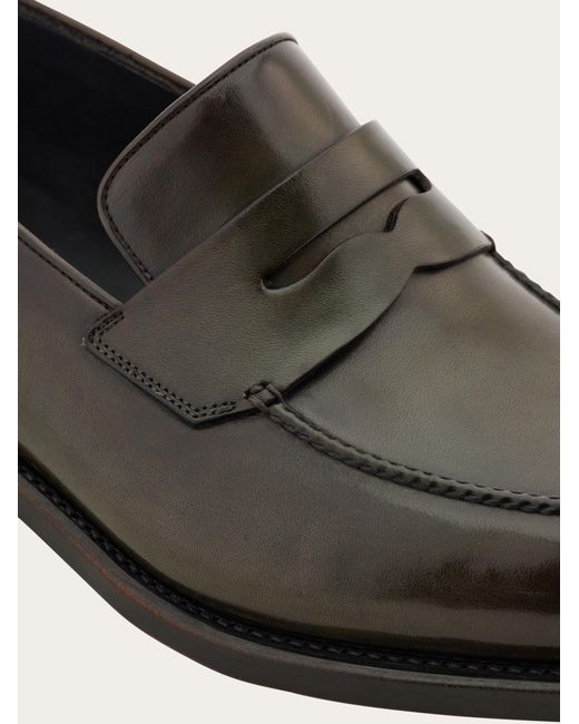 Ferragamo White Tramezza Penny Loafer .5 for men