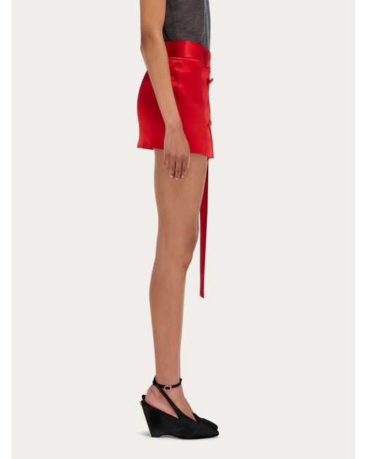 Donna Mini Gonna A Portafoglio di Ferragamo in Red