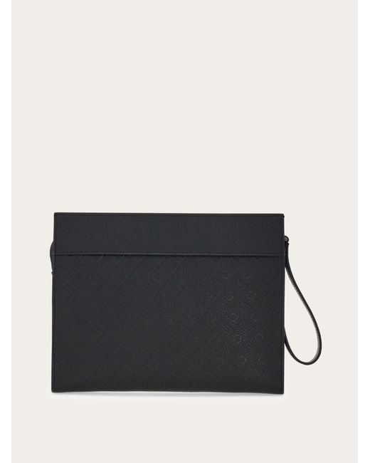 Ferragamo Black Monogram Pouch for men