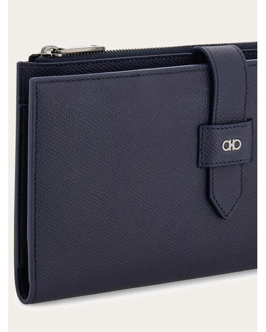 Ferragamo Blue Gancini Document Holder for men