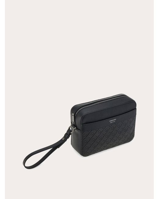 Ferragamo Black Monogram Shoulder Bag for men
