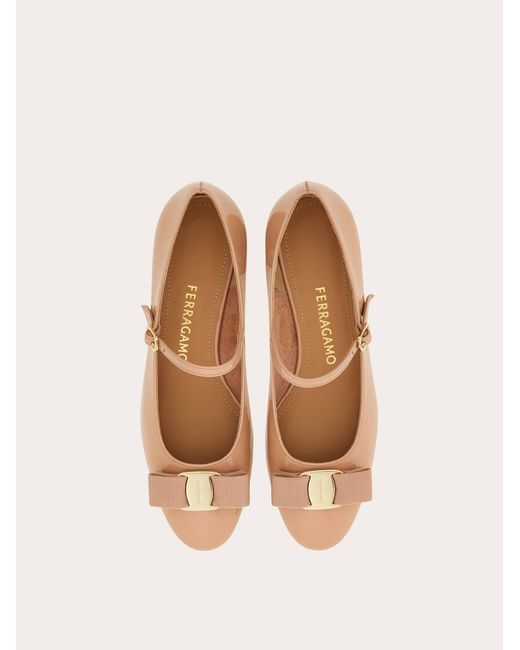 Ferragamo Natural Vara Bow Mary Jane