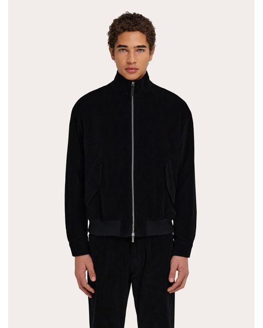 Ferragamo Herren Blouson Aus Cordsamt in Black für Herren