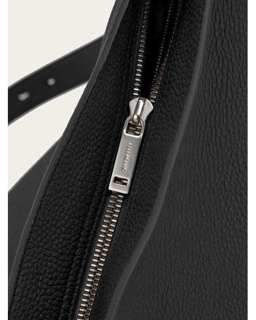 Ferragamo Black Hug Buckle Slingbag (M) for men