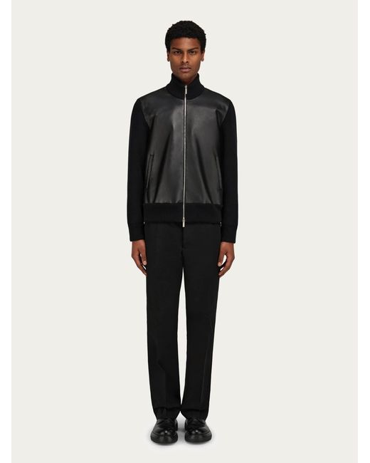 Ferragamo Black Bomber Jacket for men