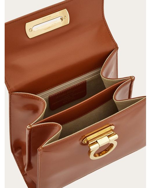 Ferragamo Brown Iconic Top Handle (S)