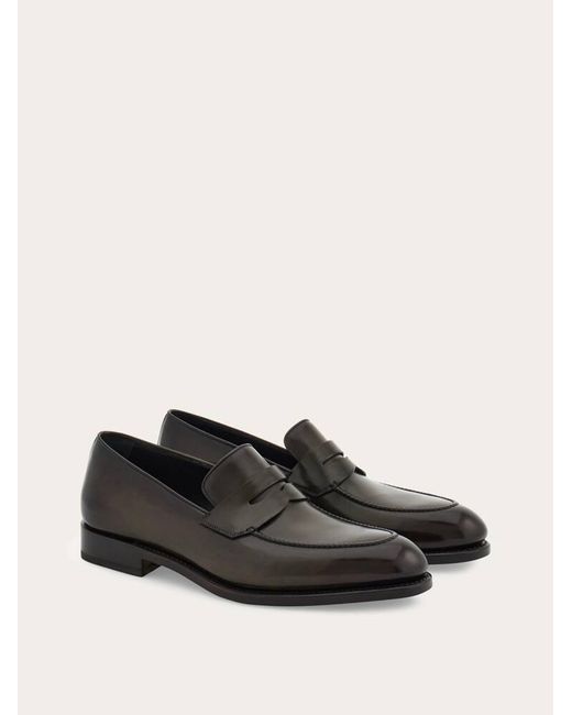 Ferragamo White Tramezza Penny Loafer .5 for men