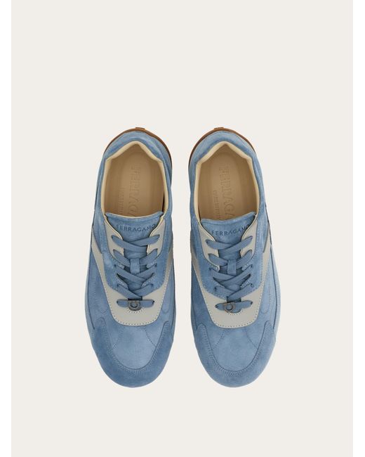 Ferragamo Blue Baskets À Empiècements for men