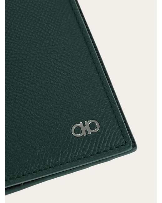 Ferragamo Green Gancini Credit Card Holder for men