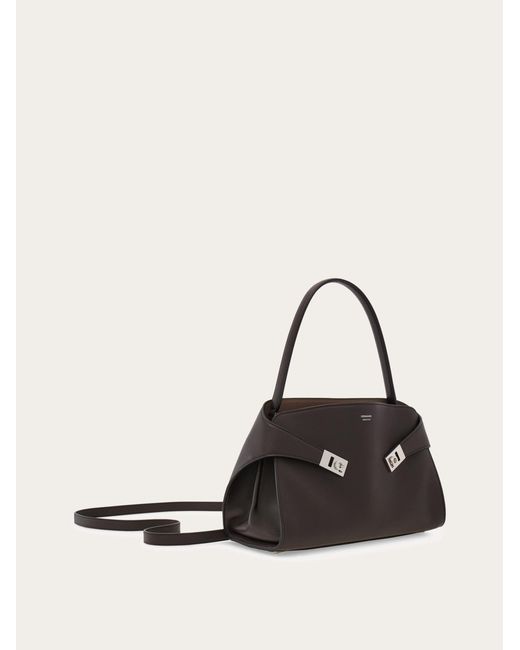 Ferragamo Black Hug Soft Shoulder Bag (M)