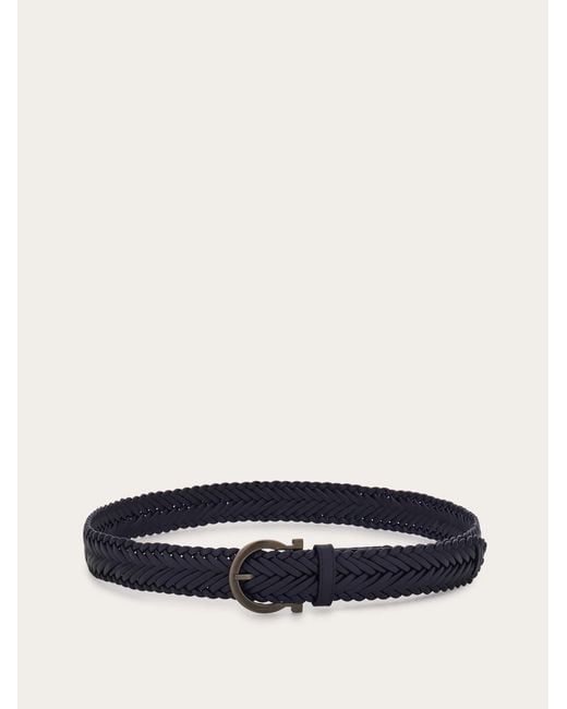 Ferragamo White Sized Gancini Belt for men