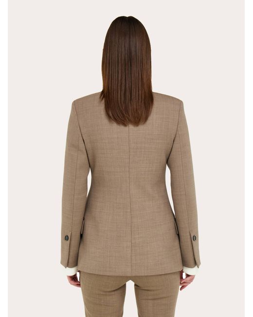 Ferragamo Brown Long Jacket