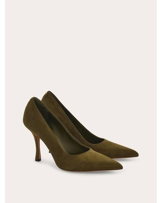 Ferragamo Green Pump Shoe