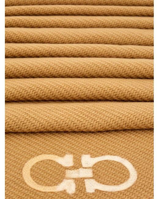 Ferragamo Natural Jacquard Scarf