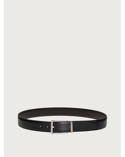 Ferragamo Black Apos;S Double Adjustable Leather Belt for men