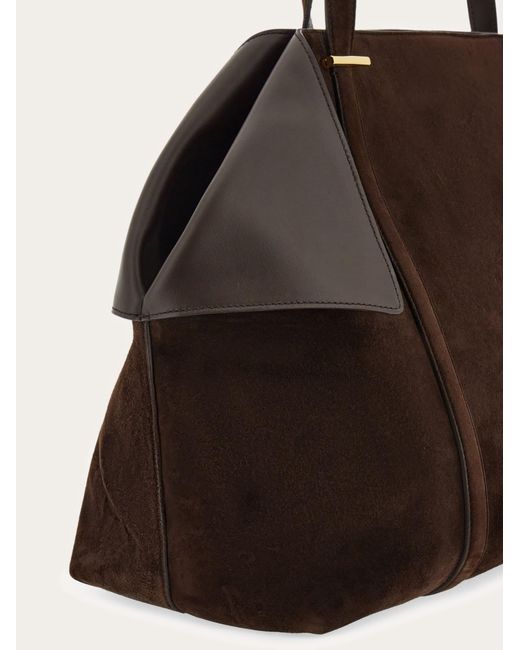 Ferragamo Black Folded Tote Bag (L)