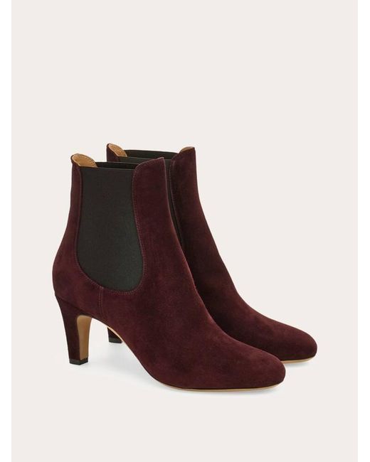 Ferragamo Brown Mid Heel Chelsea Boot
