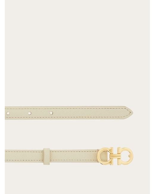 Ferragamo Natural Gancini Fixed Belt